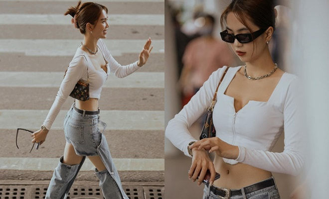 Ngọc Trinh và những lần biến sân bay thành sàn diễn thời trang - Ảnh 3. Ngọc Trinh và những lần biến sân bay thành sàn diễn thời trang - Ảnh 3.