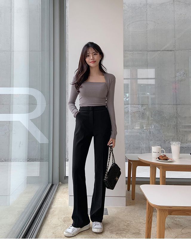Nàng công sở xứ Hàn có 2 kiểu quần mặc đẹp, diện đi làm siêu thanh lịch lại thời trang - Ảnh 5. Nàng công sở xứ Hàn có 2 kiểu quần mặc đẹp, diện đi làm siêu thanh lịch lại thời trang - Ảnh 5.